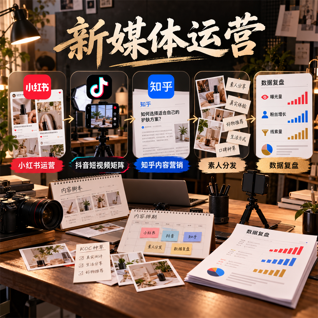 新媒体运营:小红书抖音知乎种草